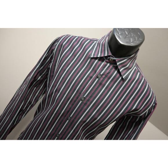Hugo Boss Dress Shirt Regular Fit Striped Button Up Mens Sz Medium - Picture 4 of 6